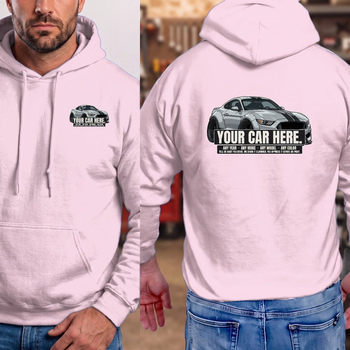 Light Pink | Left Chest + Back