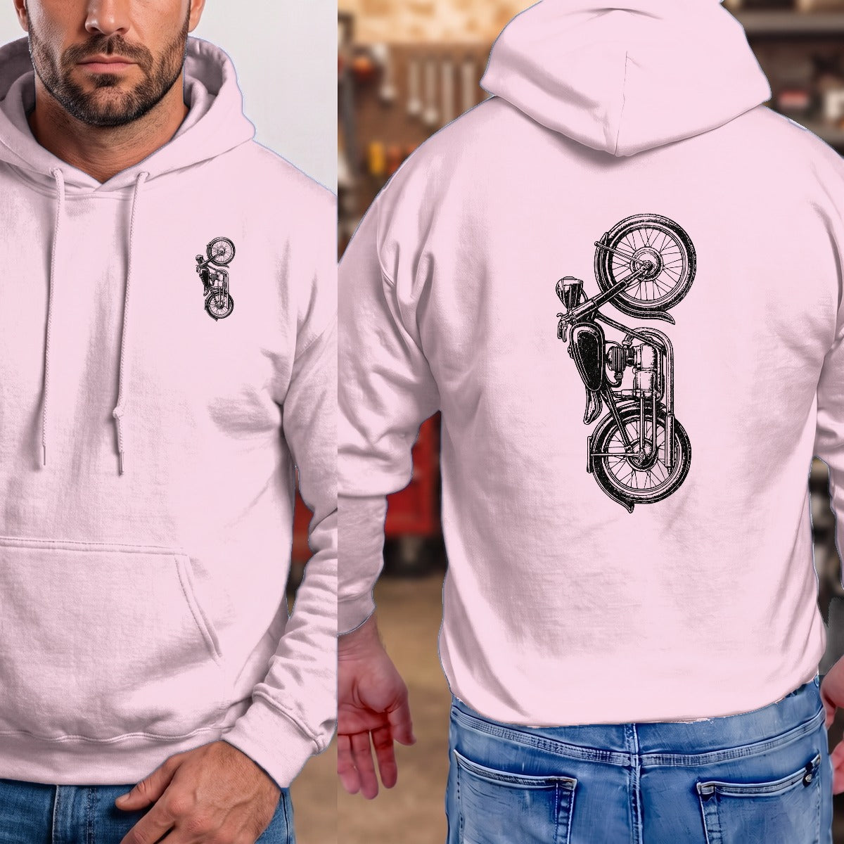 Light Pink | Left Chest + Back