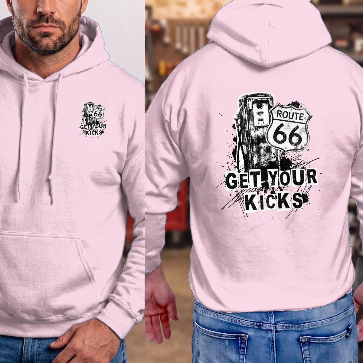 Light Pink | Left Chest + Back