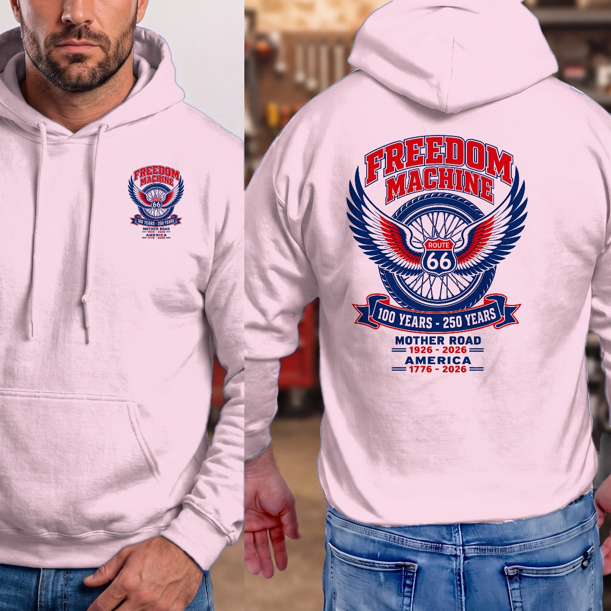Light Pink | Left Chest + Back