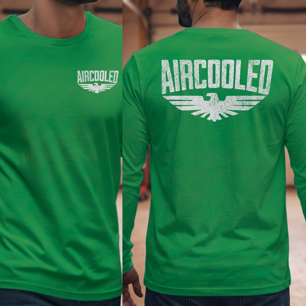 Irish Green | Long Sleeve | Left Chest + Back