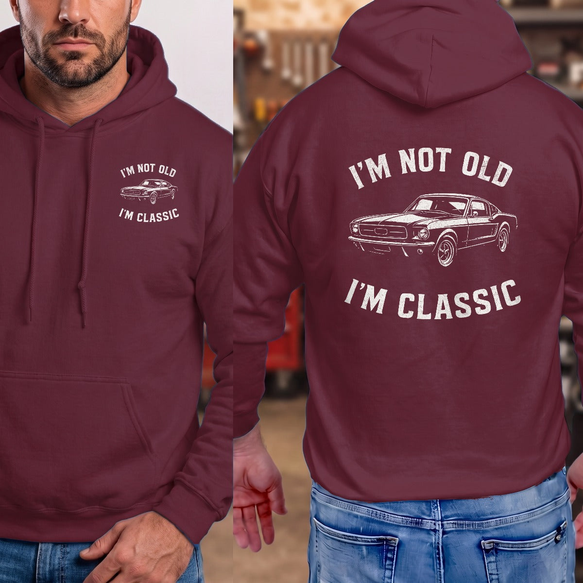 Maroon | Left Chest + Back
