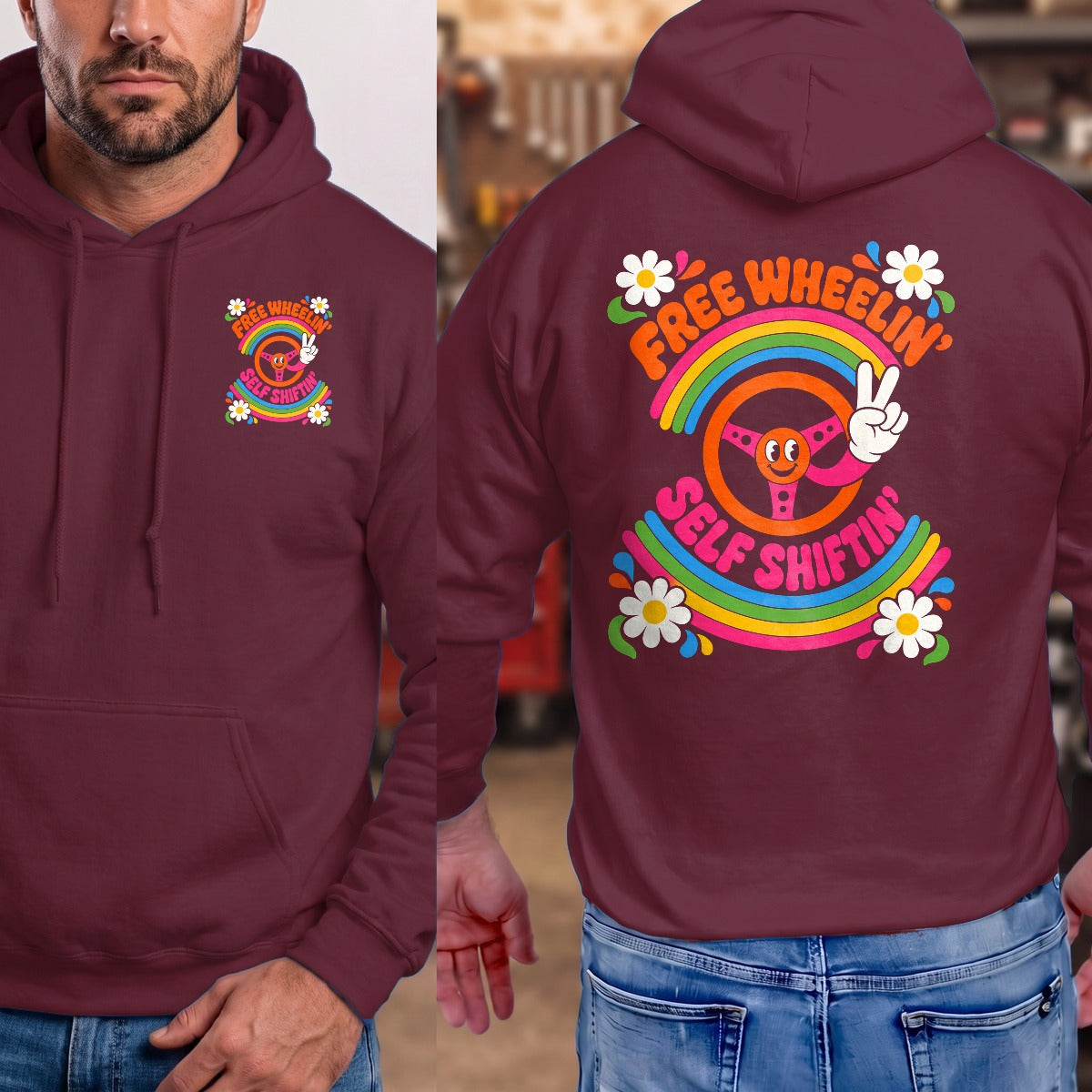 Maroon | Left Chest + Back