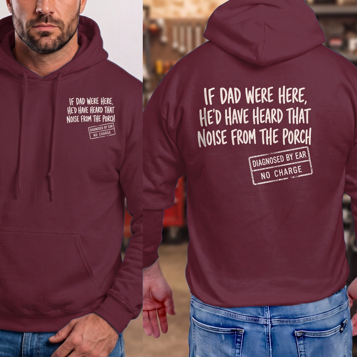 Maroon | Left Chest + Back