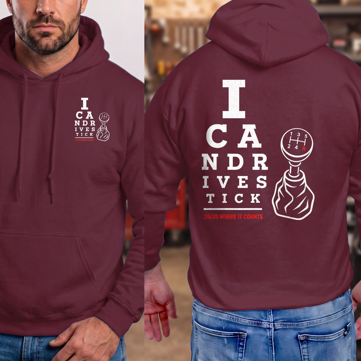 Maroon | Left Chest + Back