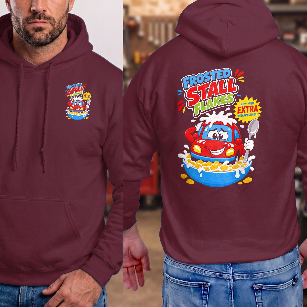 Maroon | Left Chest + Back