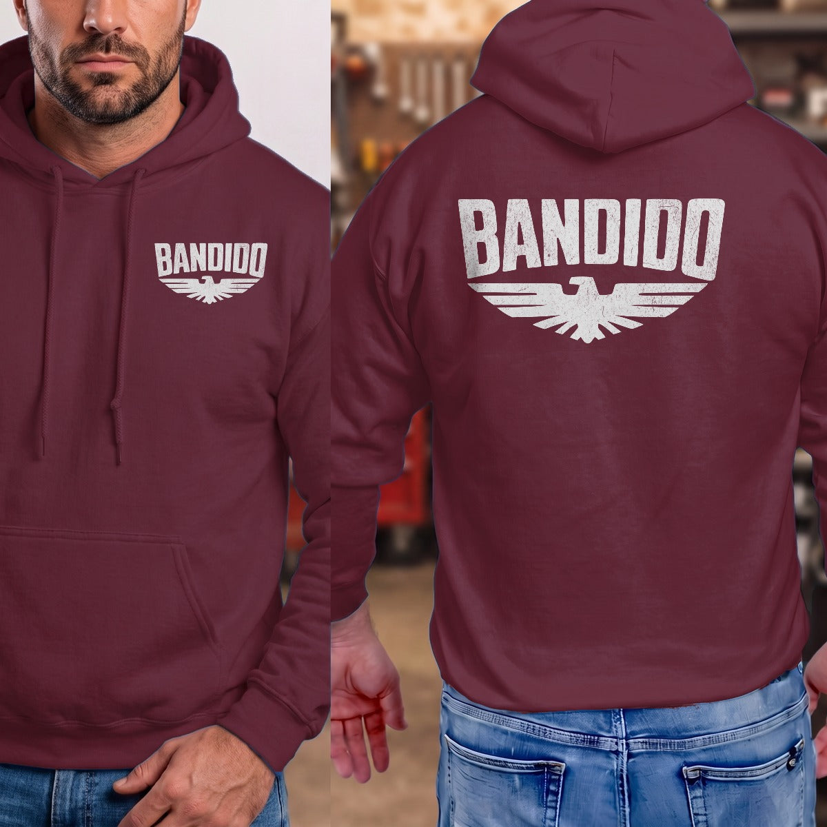Maroon | Left Chest + Back