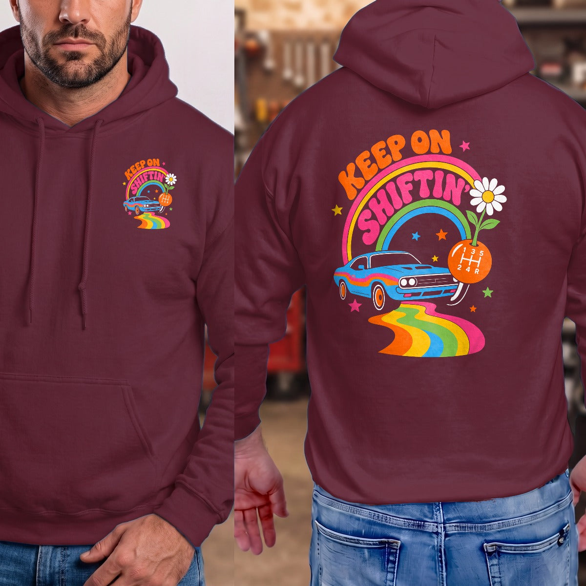 Maroon | Left Chest + Back