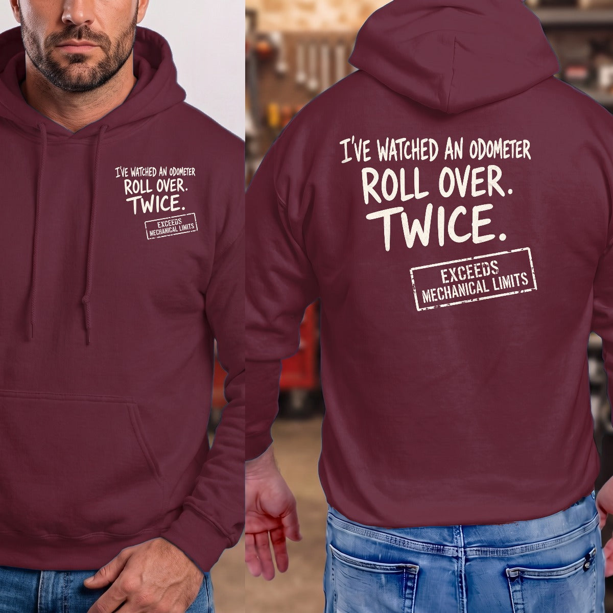 Maroon | Left Chest + Back