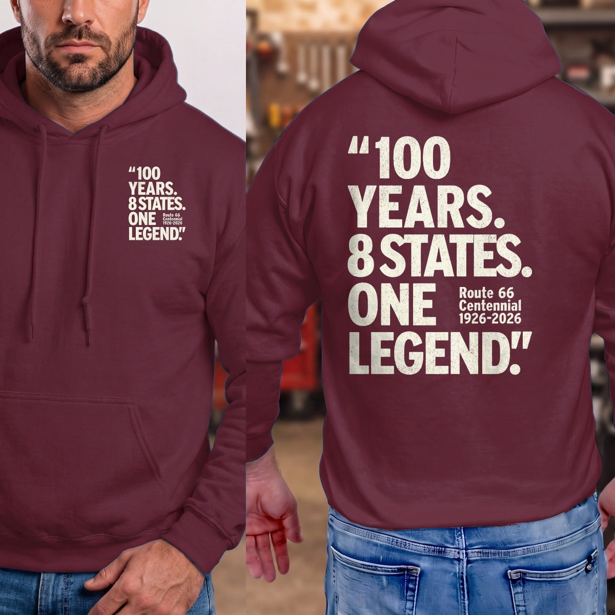 Maroon | Front & Back