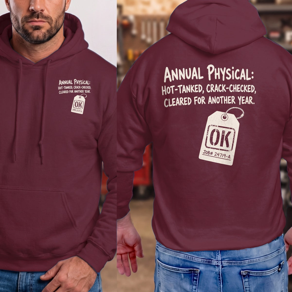 Maroon | Left Chest + Back