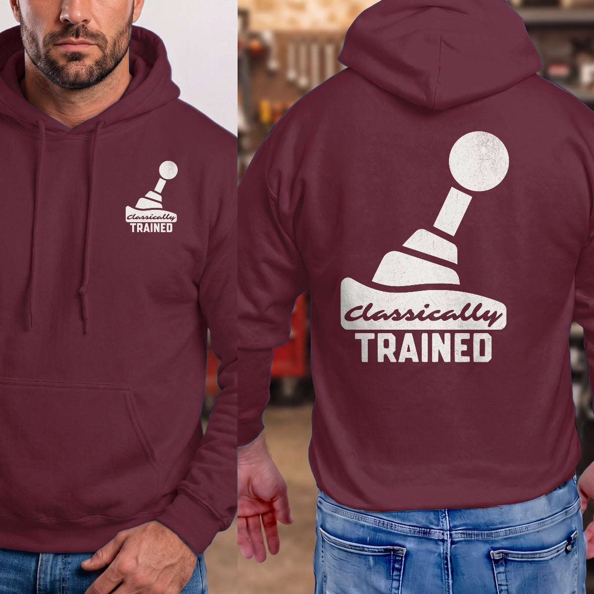 Maroon | Left Chest + Back