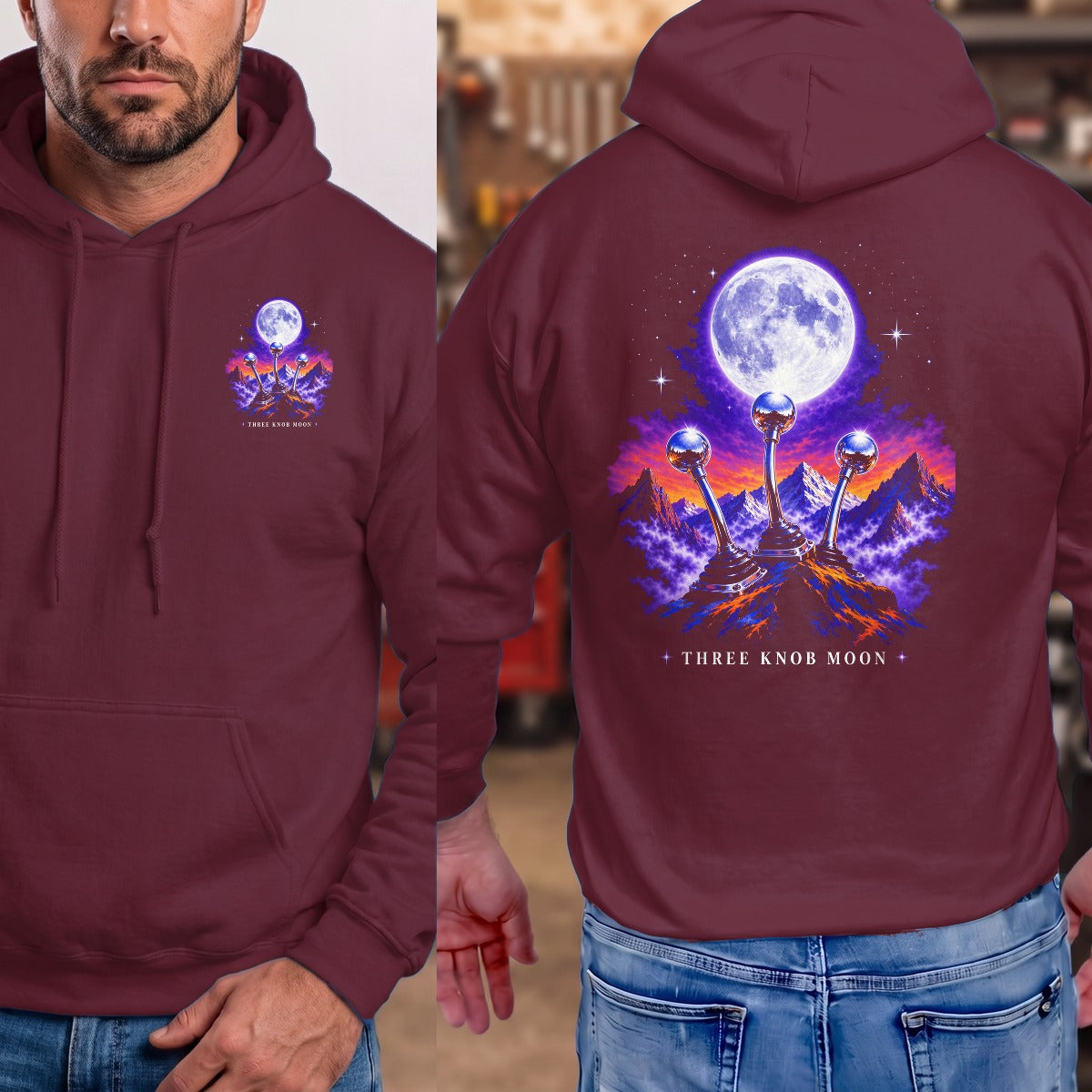 Maroon | Left Chest + Back