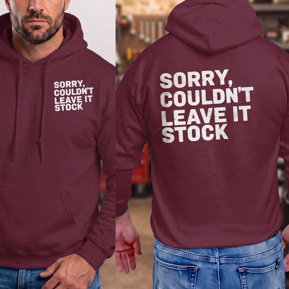 Maroon | Left Chest + Back