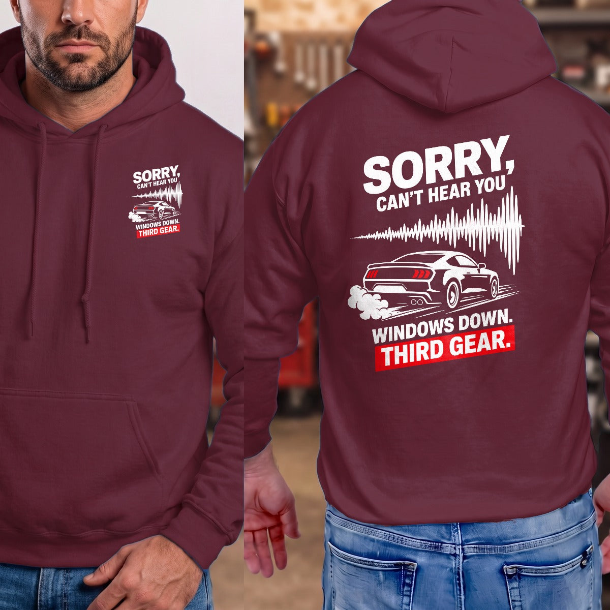 Maroon | Left Chest + Back