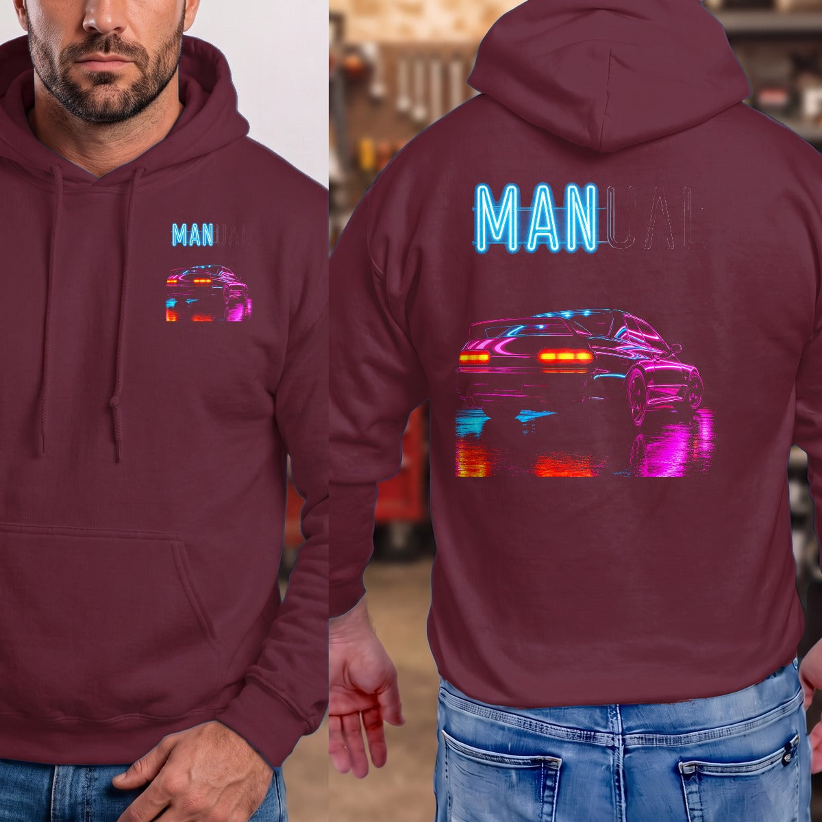Maroon | Left Chest + Back