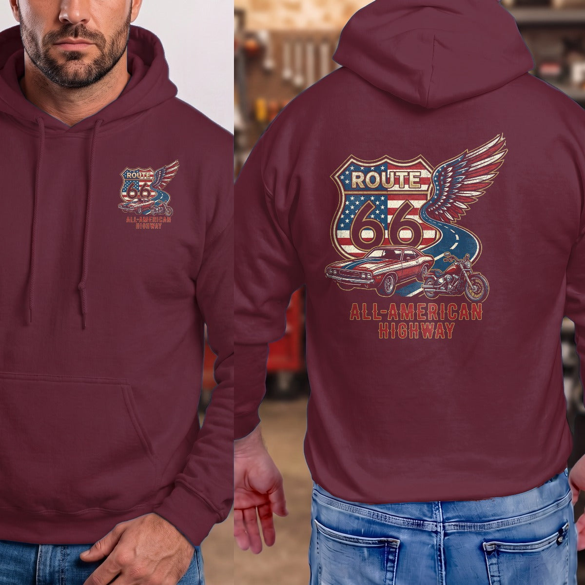 Maroon | Front & Back