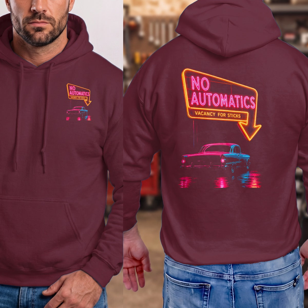 Maroon | Left Chest + Back