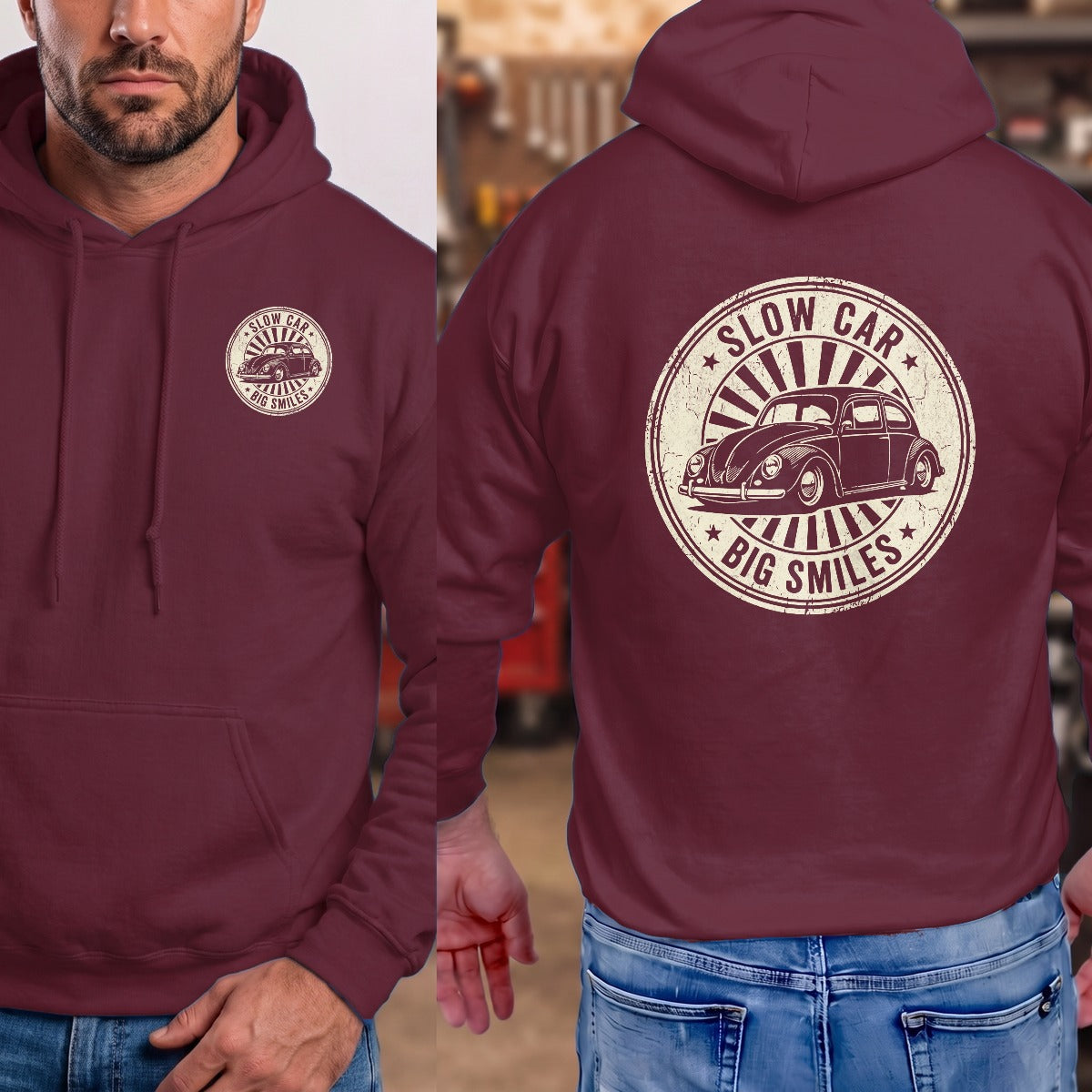 Maroon | Left Chest + Back
