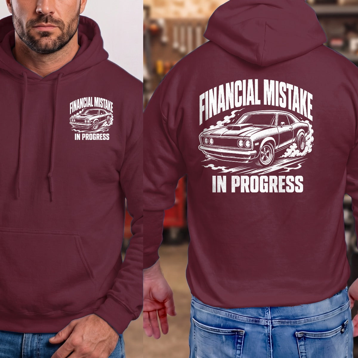 Maroon | Left Chest + Back