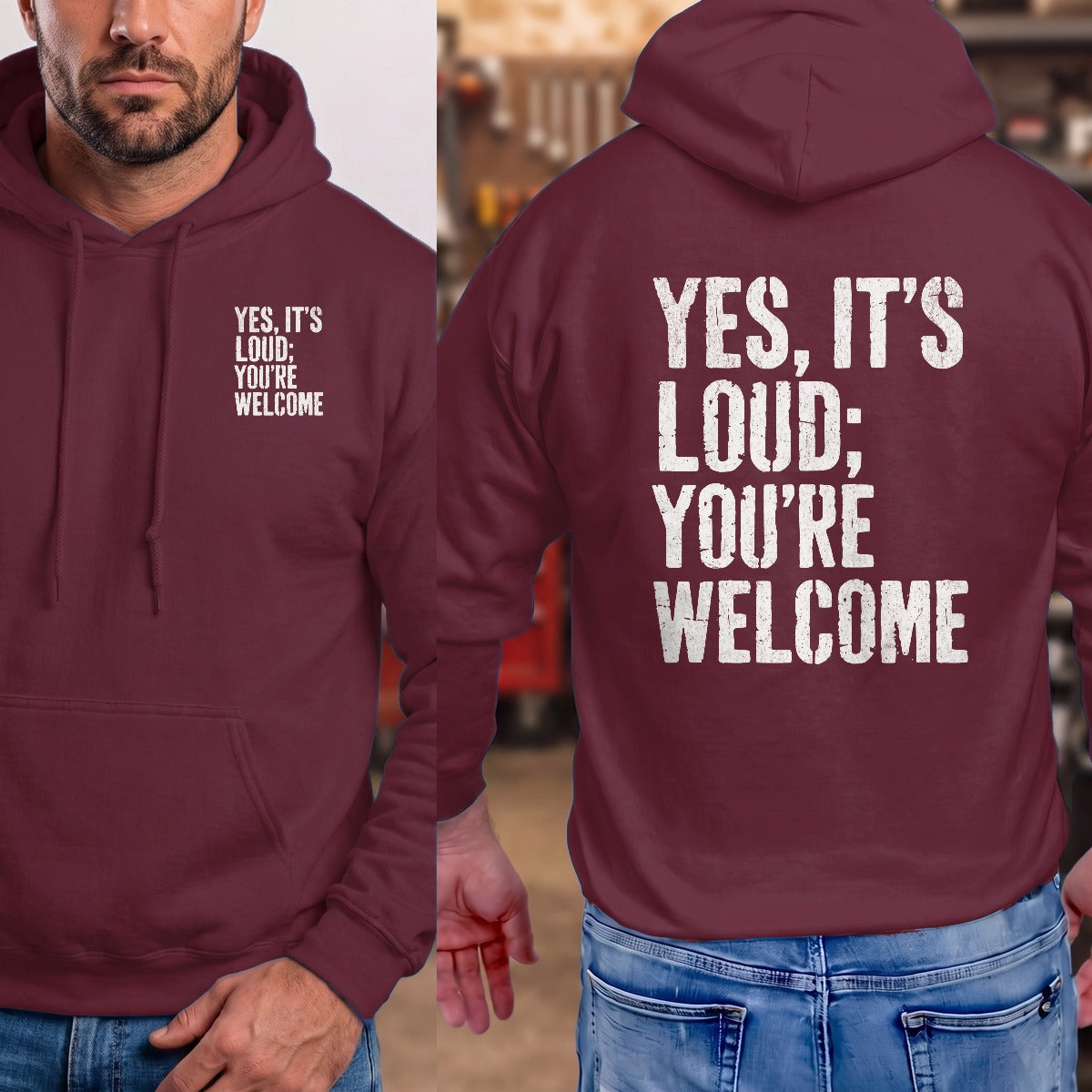 Maroon | Left Chest + Back