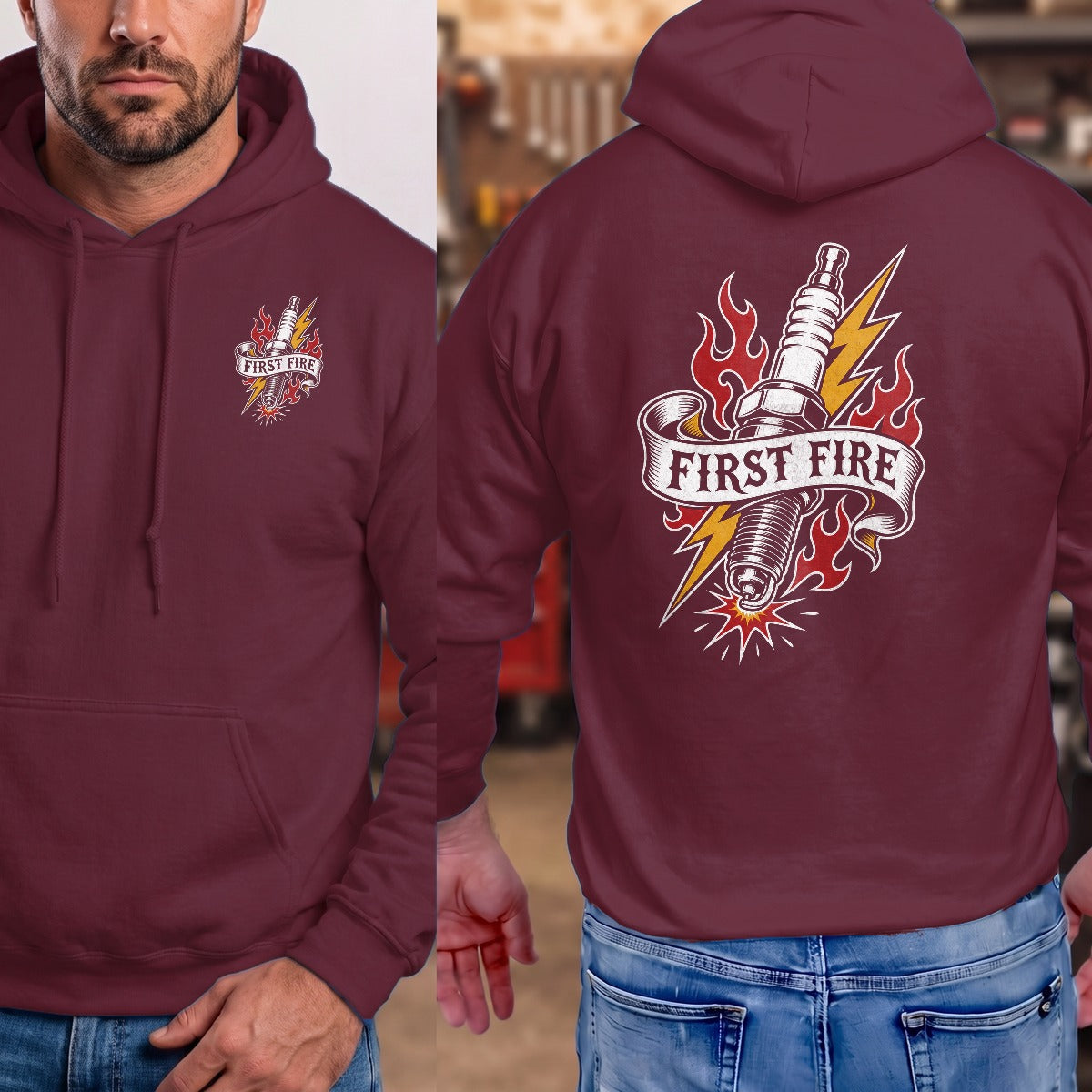 Maroon | Front & Back