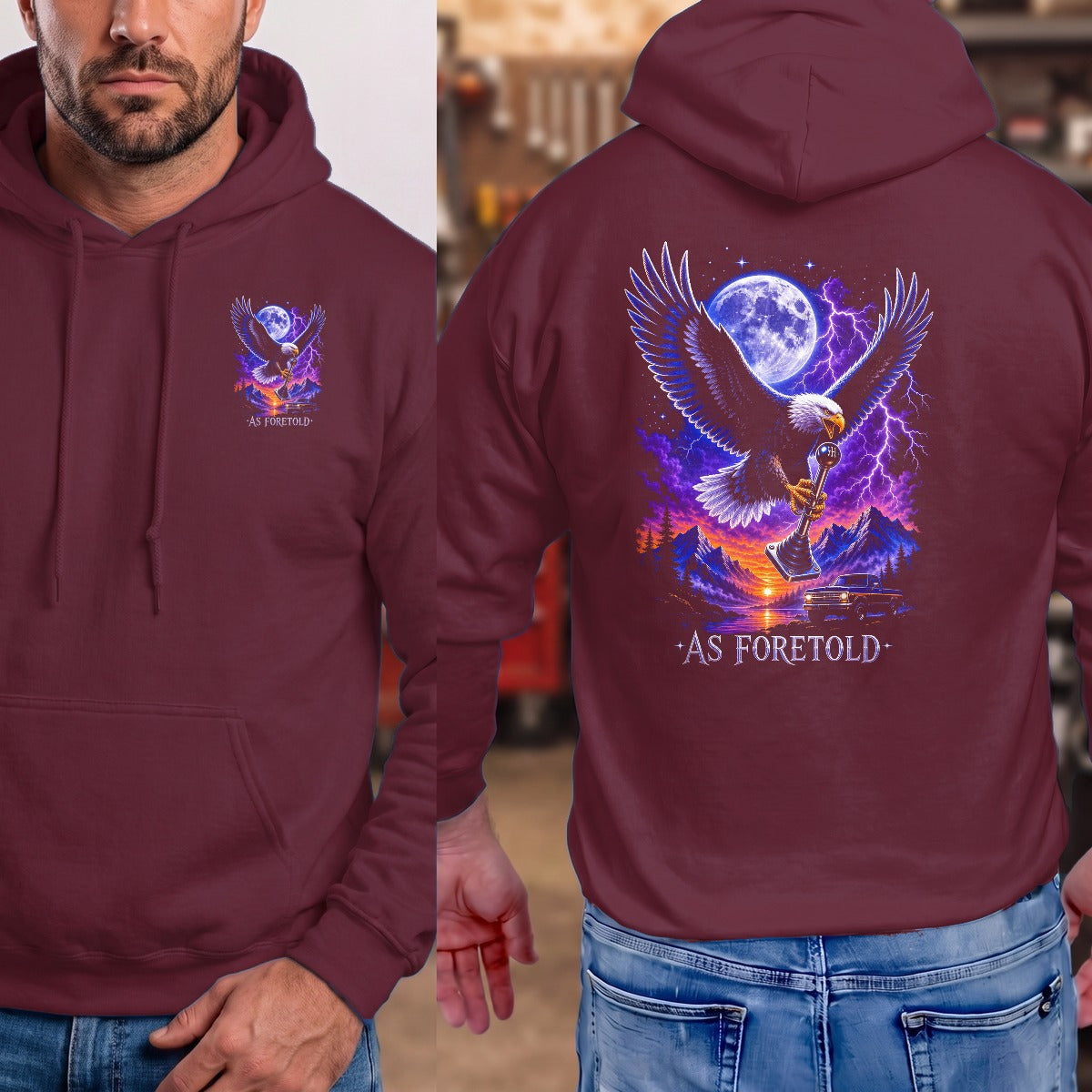 Maroon | Left Chest + Back