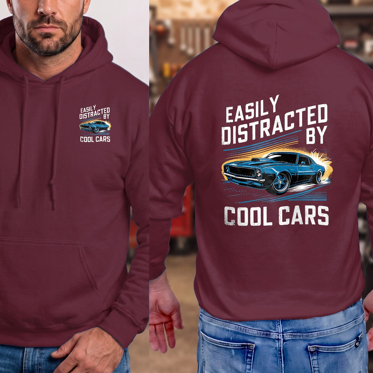 Maroon | Left Chest + Back