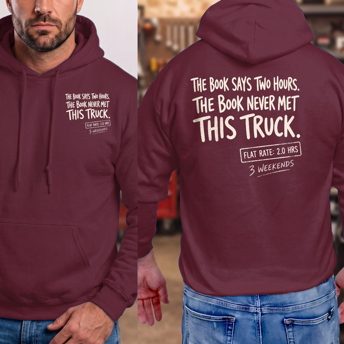 Maroon | Left Chest + Back