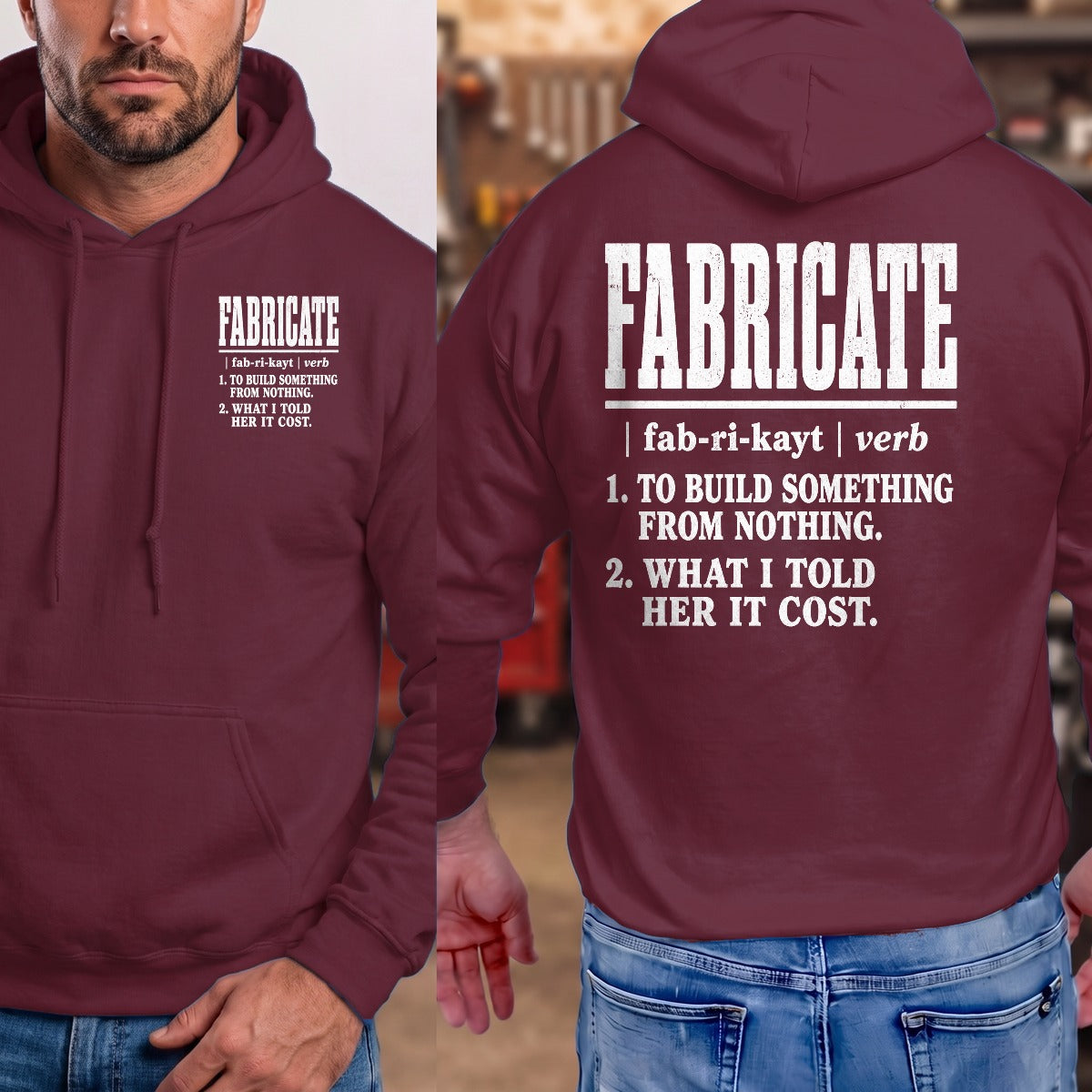 Maroon | Left Chest + Back