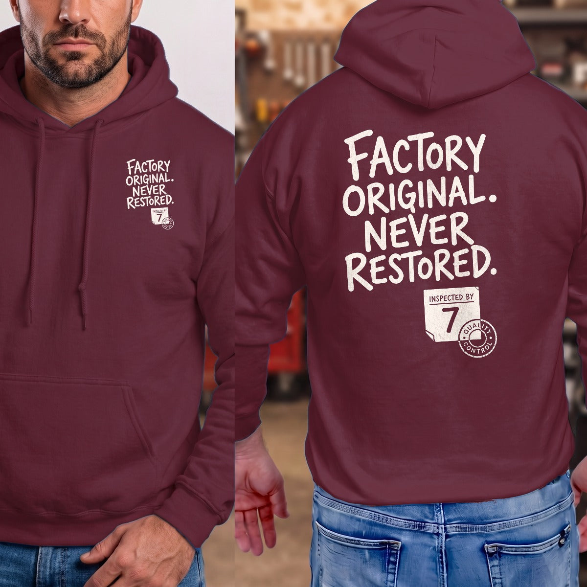 Maroon | Left Chest + Back