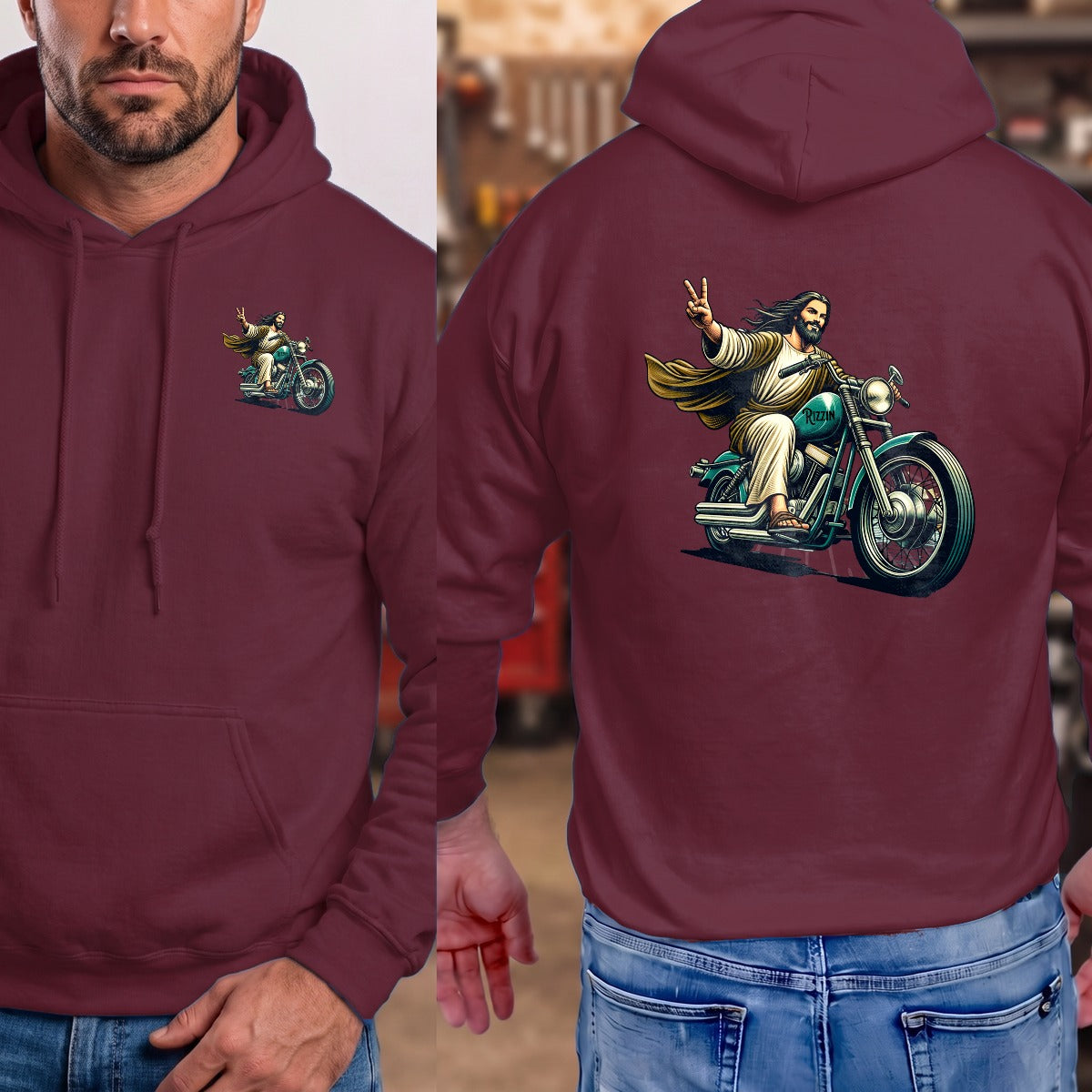 Maroon | Left Chest + Back