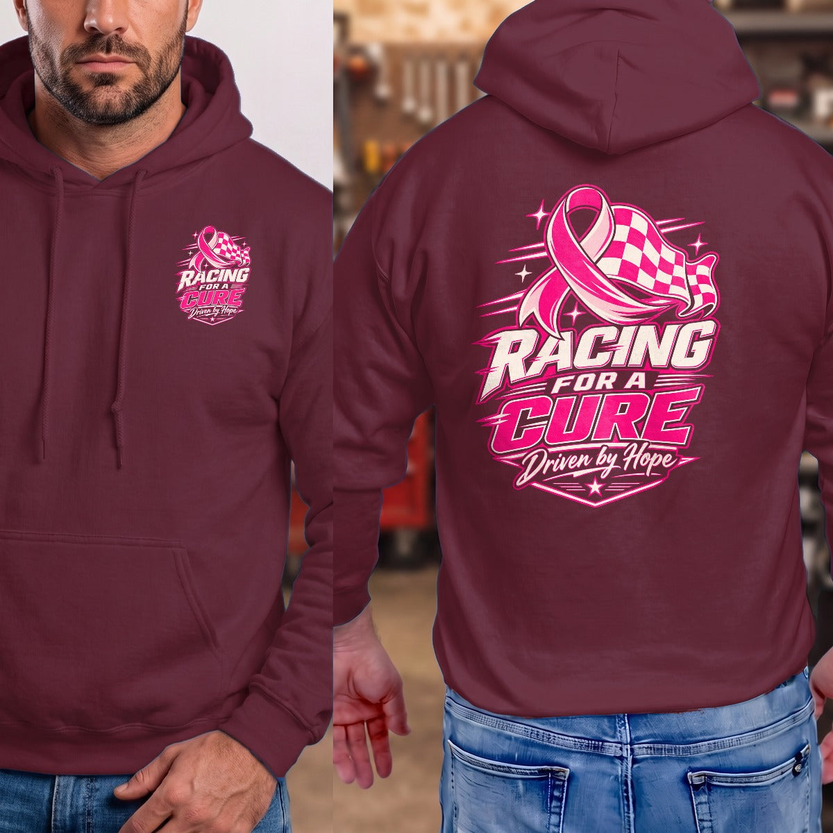 Maroon | Left Chest + Back