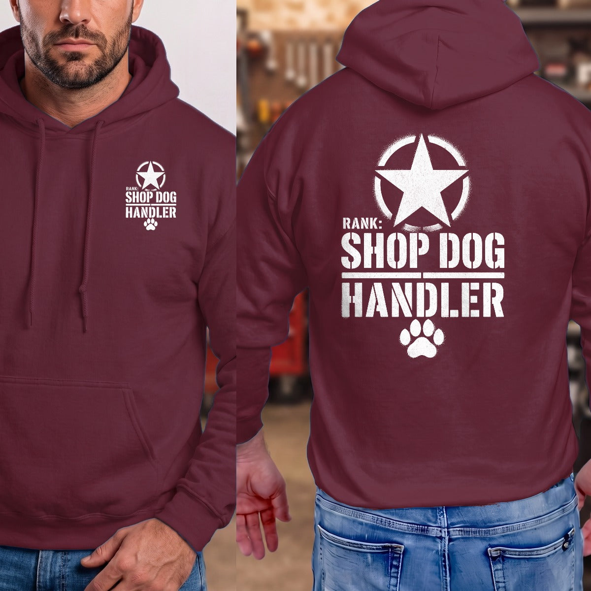 Maroon | Left Chest + Back