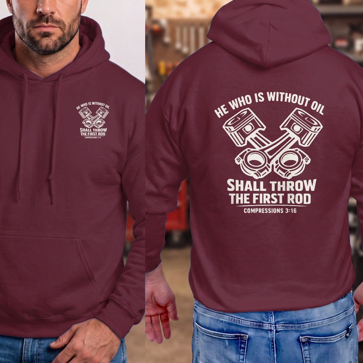 Maroon | Left Chest + Back