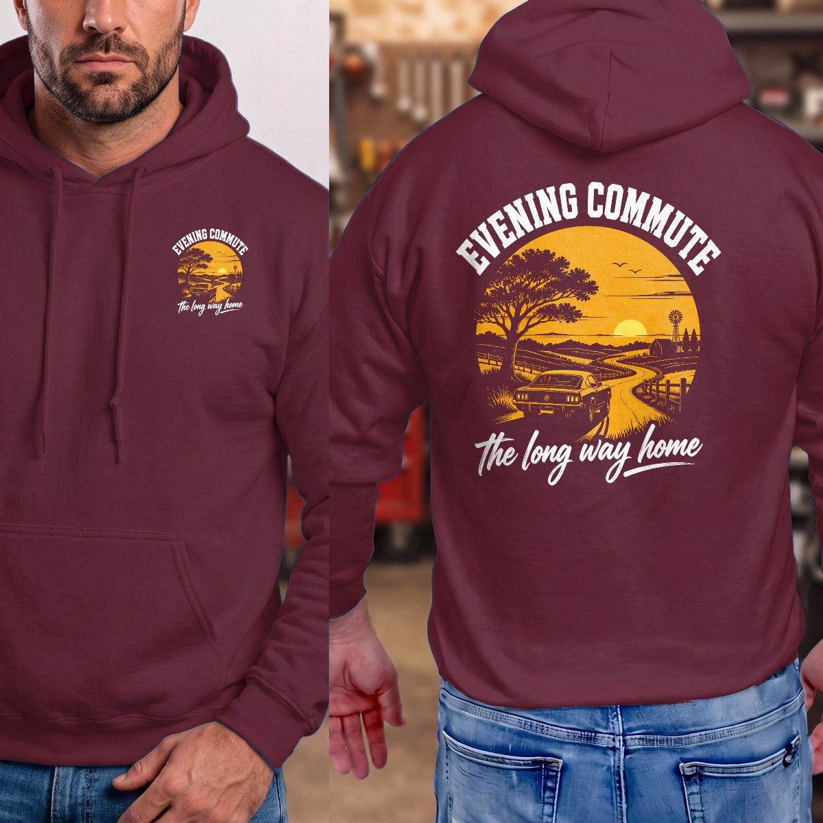 Maroon | Front & Back