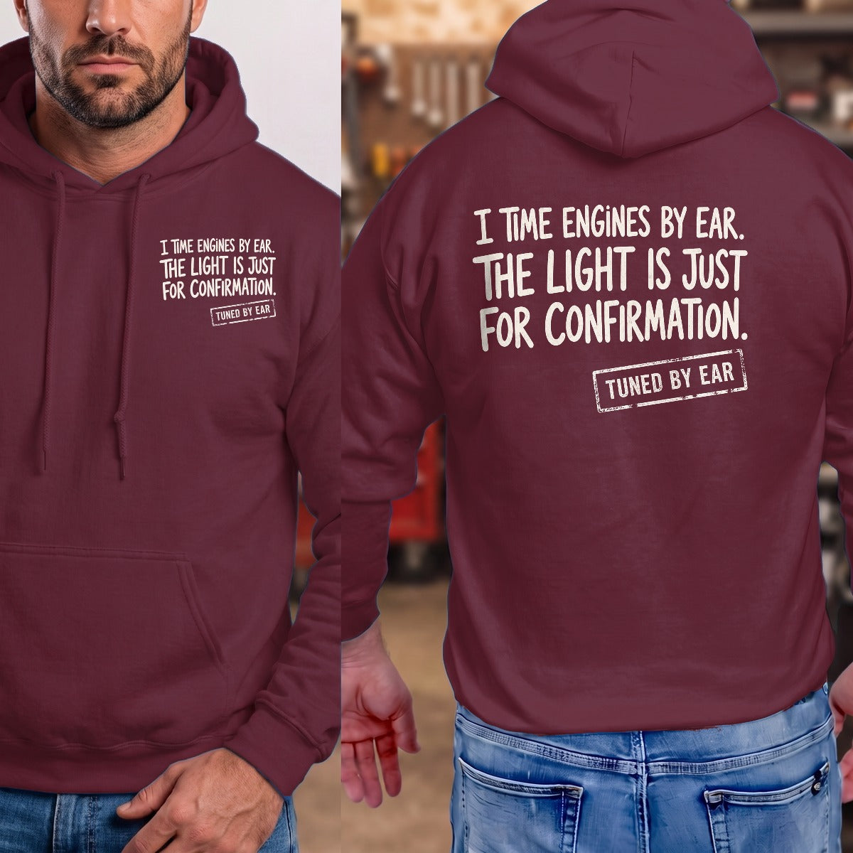Maroon | Left Chest + Back