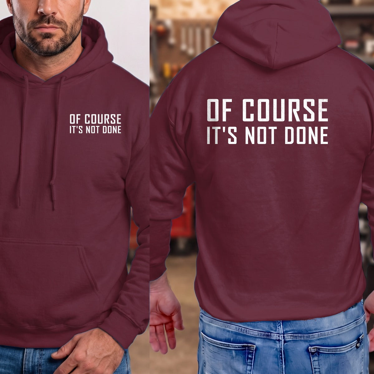 Maroon | Left Chest + Back
