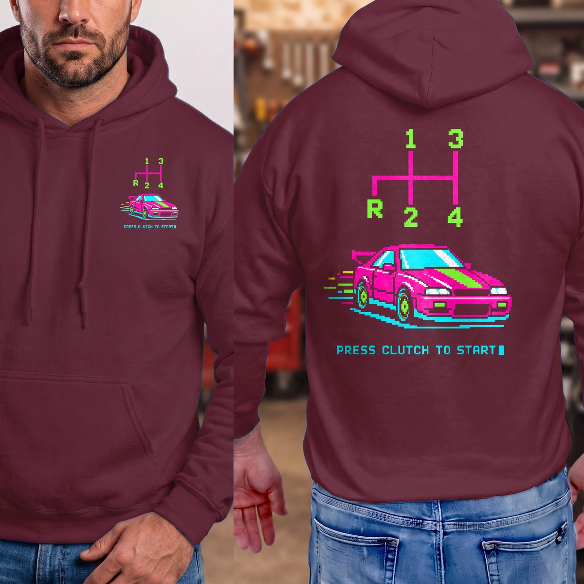 Maroon | Left Chest + Back
