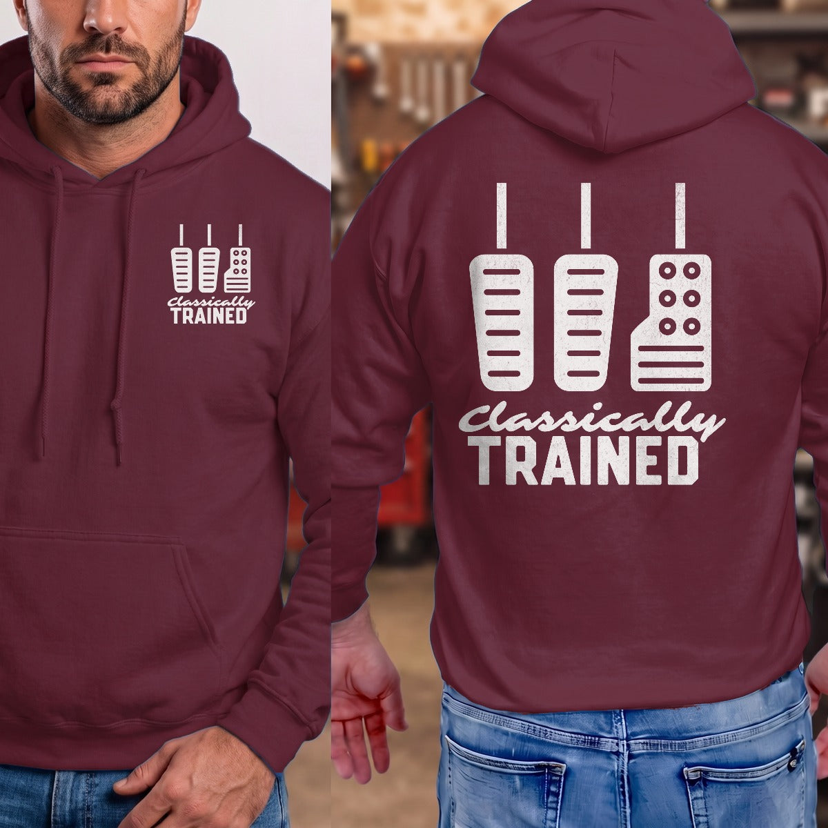 Maroon | Left Chest + Back