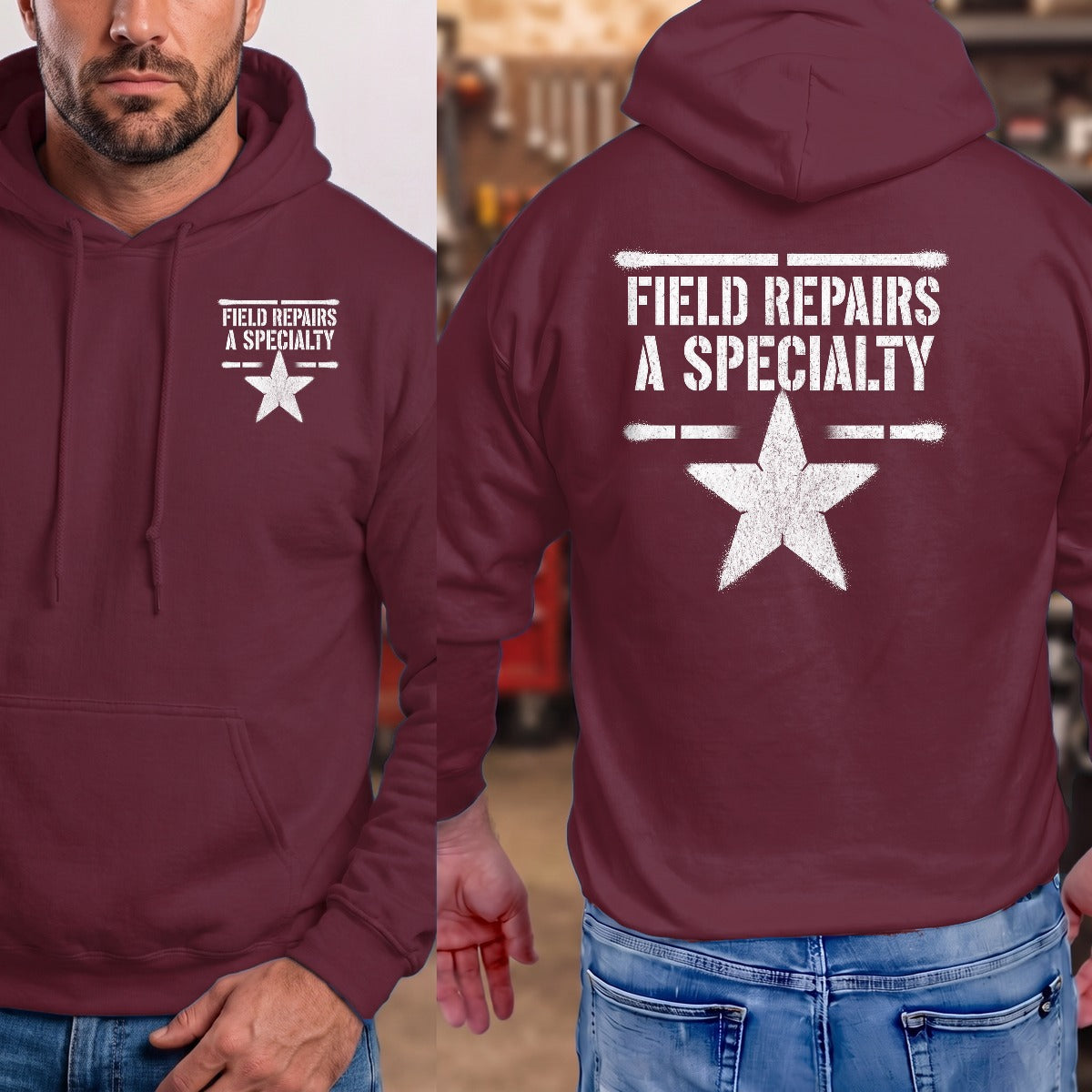 Maroon | Front & Back