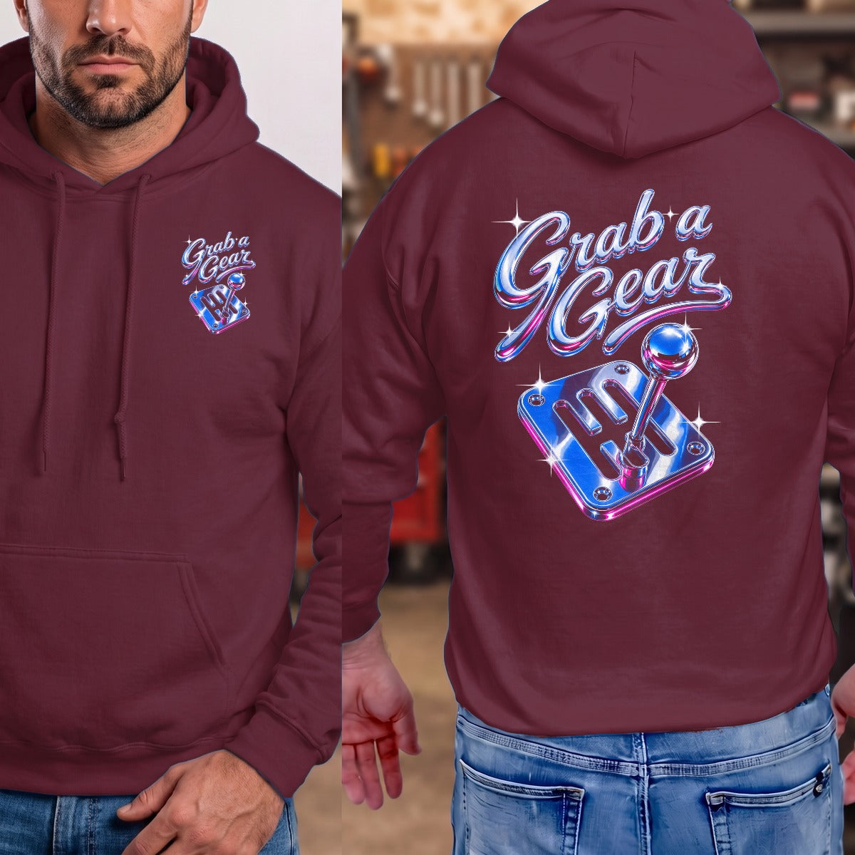 Maroon | Left Chest + Back