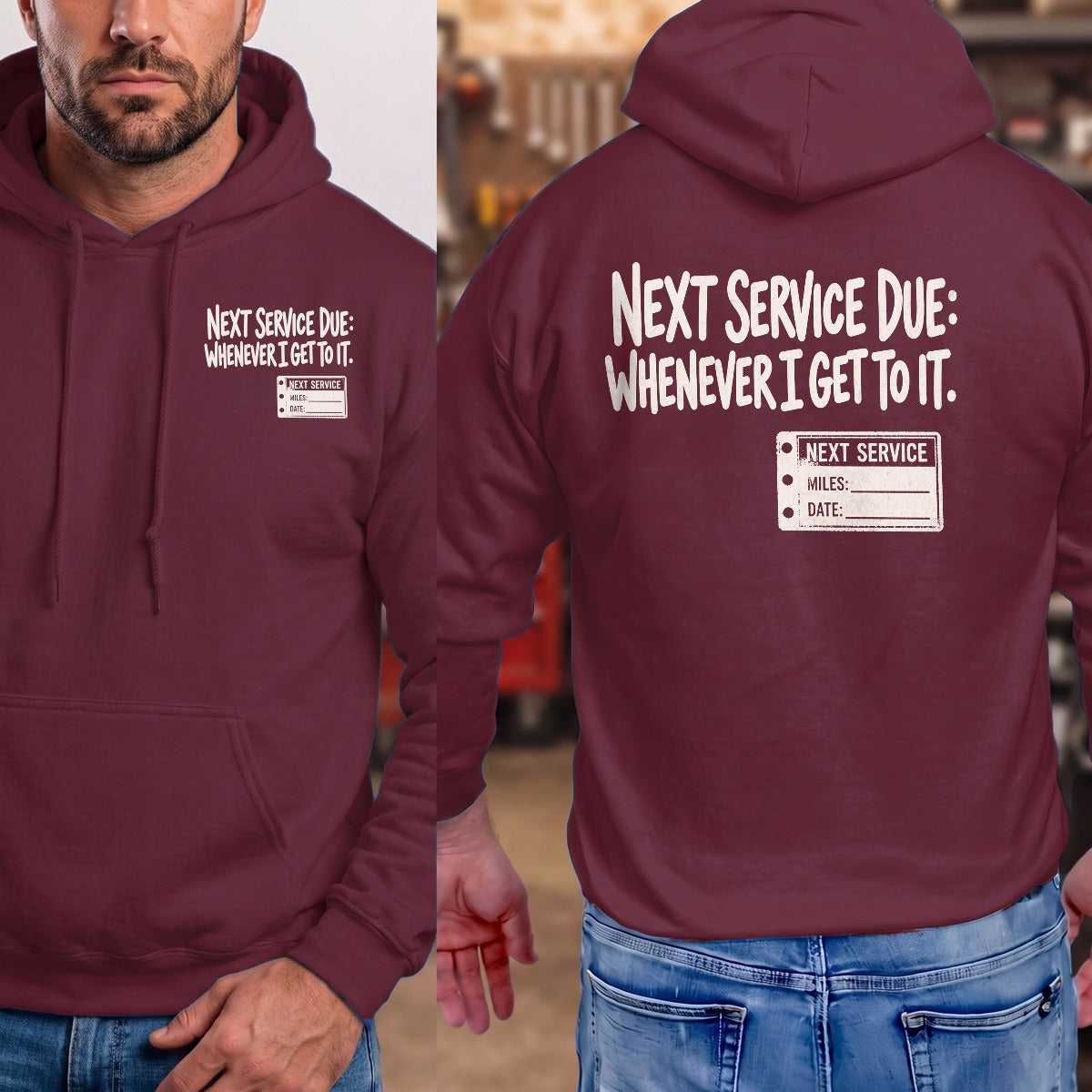 Maroon | Left Chest + Back