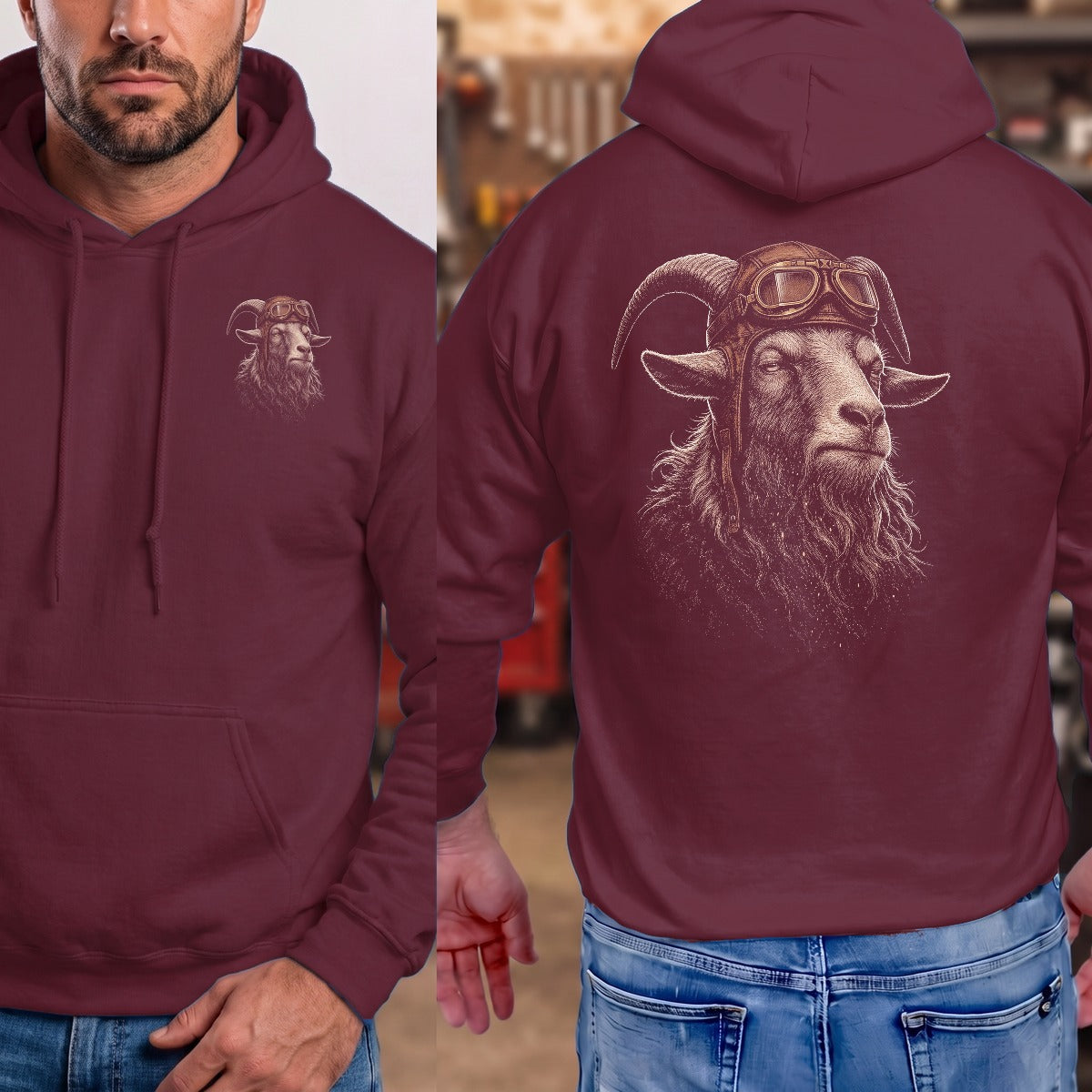 Maroon | Front & Back