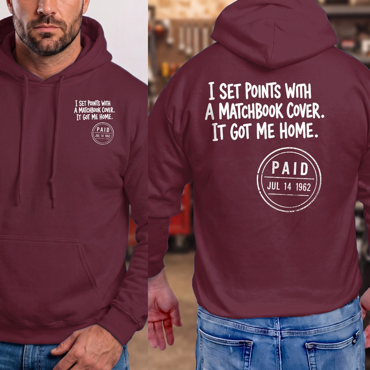 Maroon | Left Chest + Back