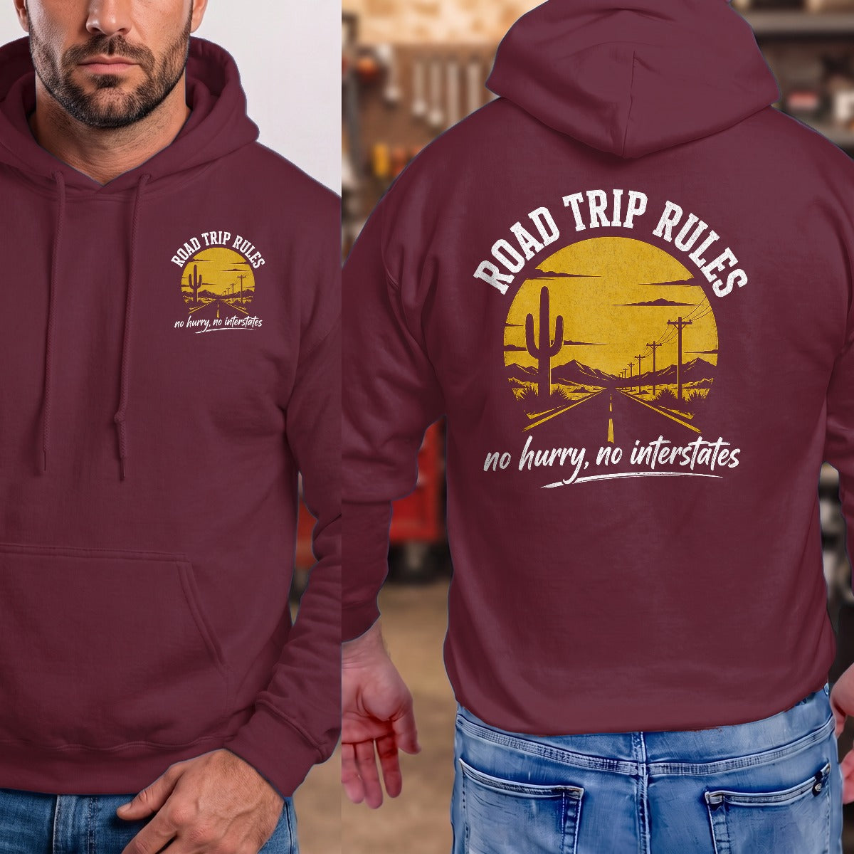 Maroon | Front & Back