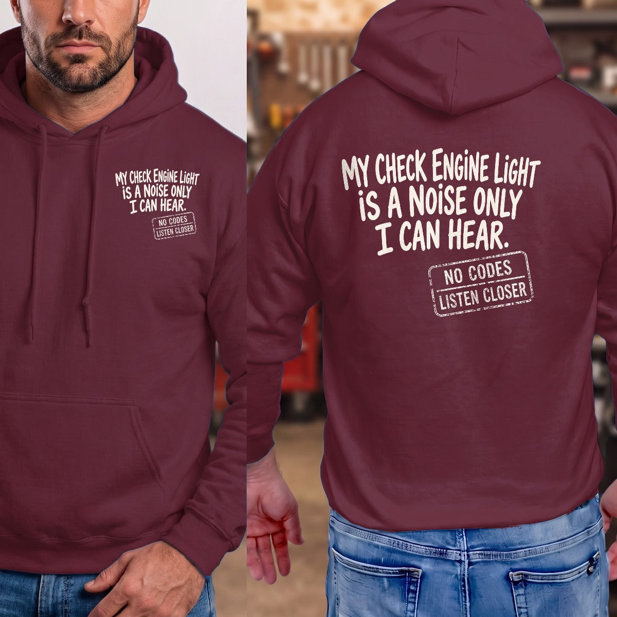 Maroon | Left Chest + Back