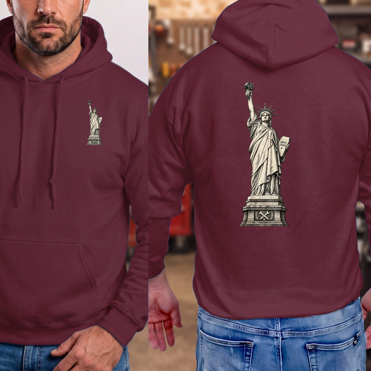 Maroon | Front & Back