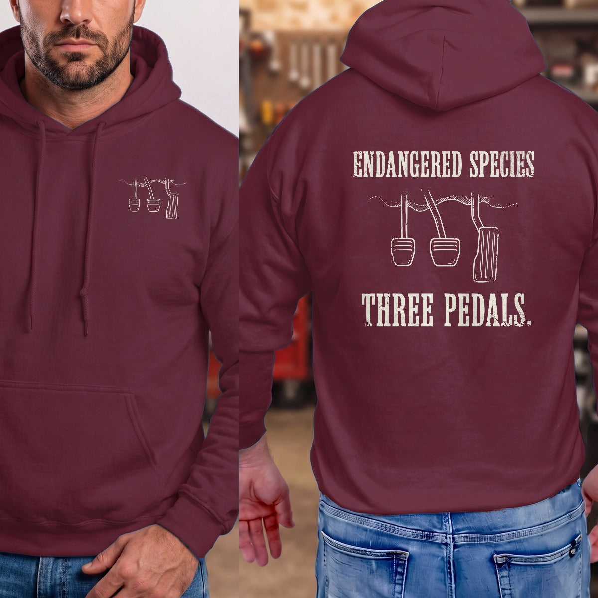 Maroon | Left Chest + Back
