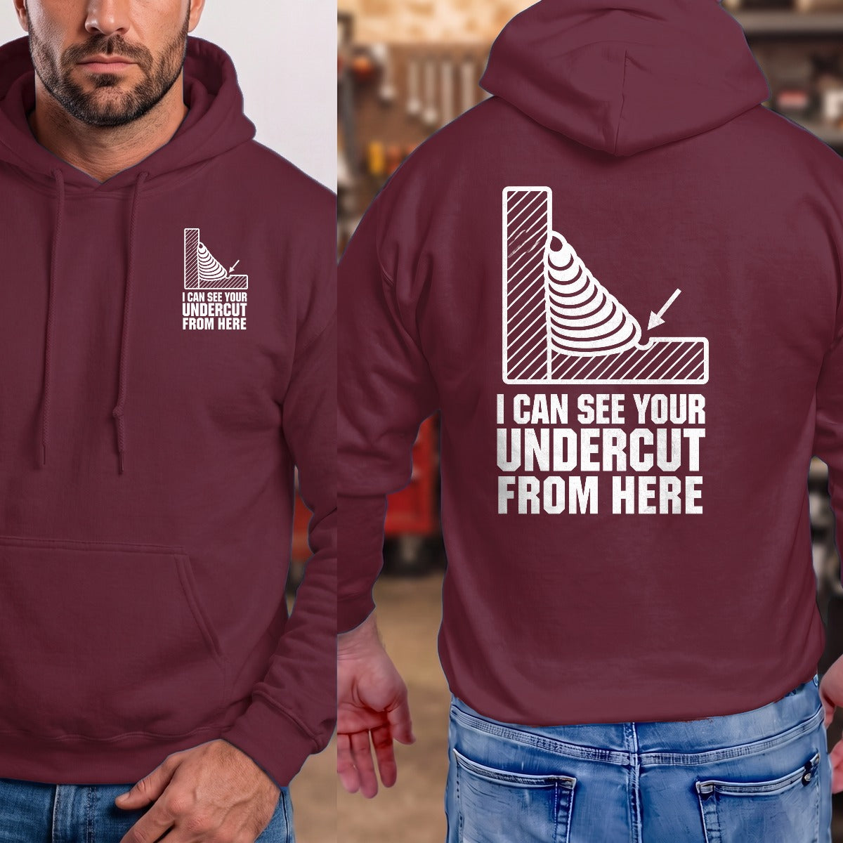 Maroon | Left Chest + Back
